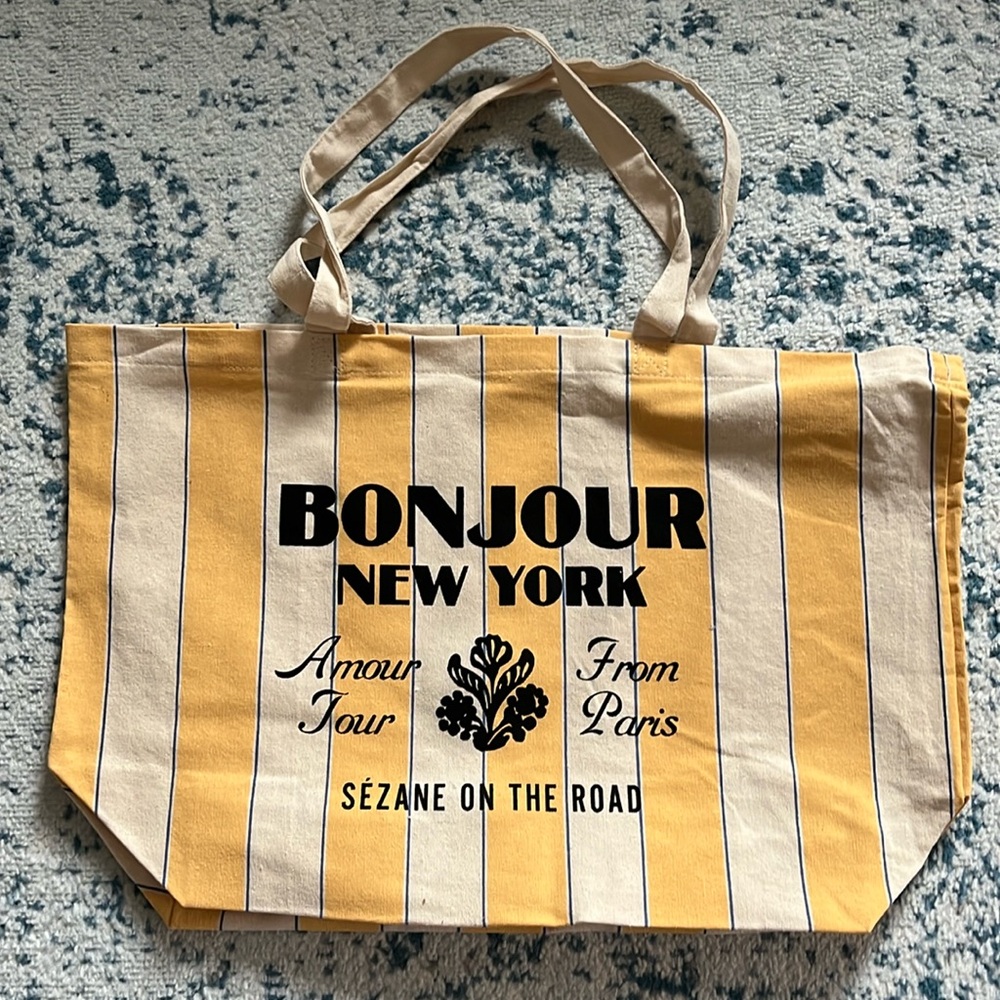 NEW Sezane New York canvas tote